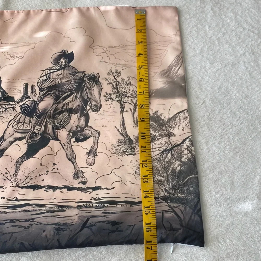Western Cowboy Accent Decorative Pillowcases 17x17 | Ranch Farm Wild West Decor